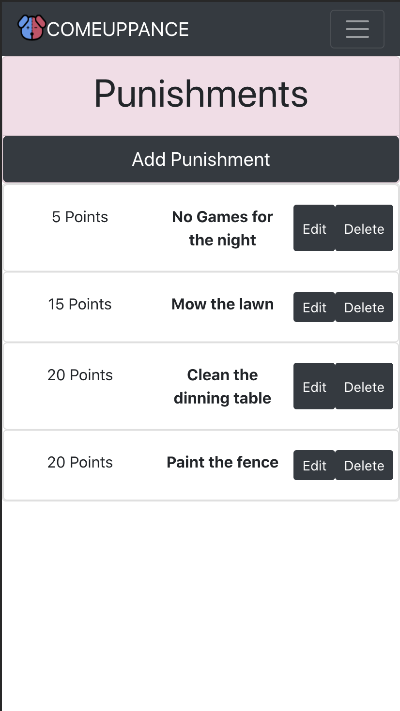 app punishments